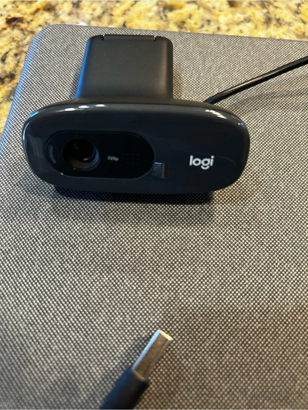 Logitech Black USB Webcam with Integrated Cable
